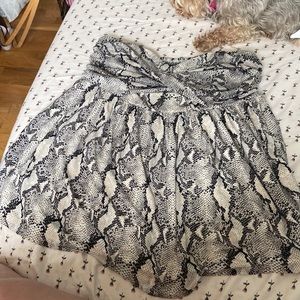 Torrid size 2 snake print strapless top